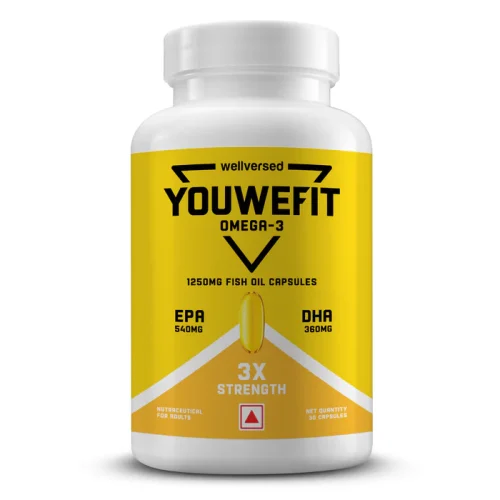 YouWeFit Omega-3 Fish Oil (30 Capsules), 1250mg